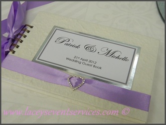 lilac Wedding Guest Book Guest Signing Book