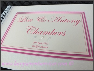 pink Wedding Guest Book Guest Signing Book