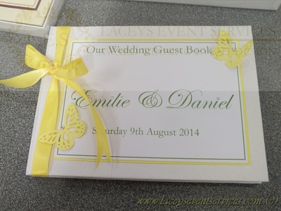 yellow Wedding Guest Book Guest Signing Book