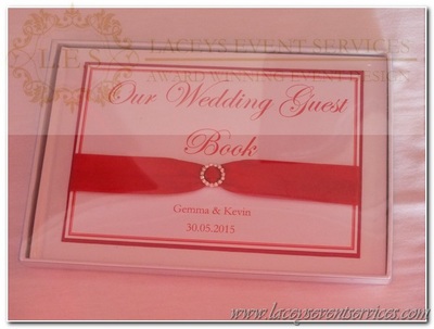 red Wedding Guest Book Guest Signing Book