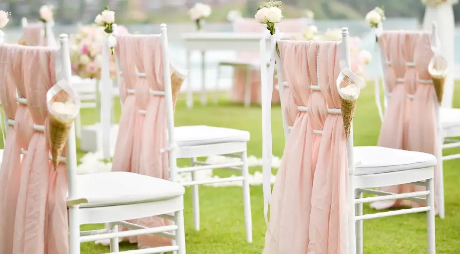 Chiffon Vertical Chair Waterfall Drops Various Colours Weddings & Events Decor 