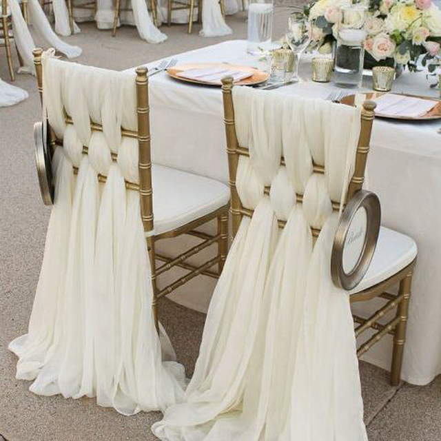 Chiffon Vertical Chair Waterfall Drops Various Colours Weddings & Events Decor 