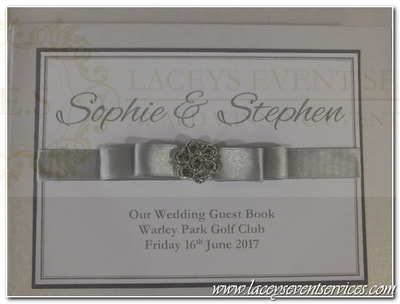 silver winter wonderland Wedding Guest Book Guest Signing Book