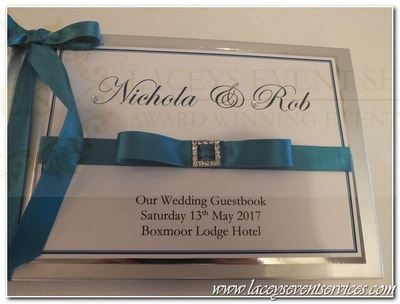 teal Wedding Guest Book Guest Signing Book