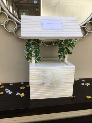 Wedding Card Post Box Square Wishing Well for Cards Receiving Box 