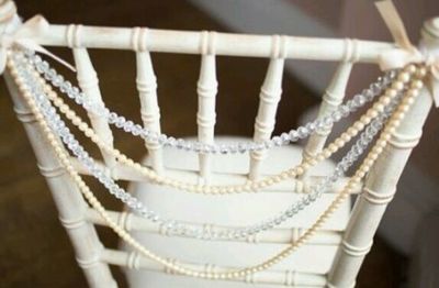 chiavari wedding chair pearls and beads